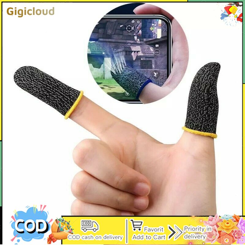 1 Pair Super Thin Gaming Finger Sleeve Breathable Fingertips For Pubg Mobile Games Touch Screen ราคา  7 บาท*ส่งฟรี