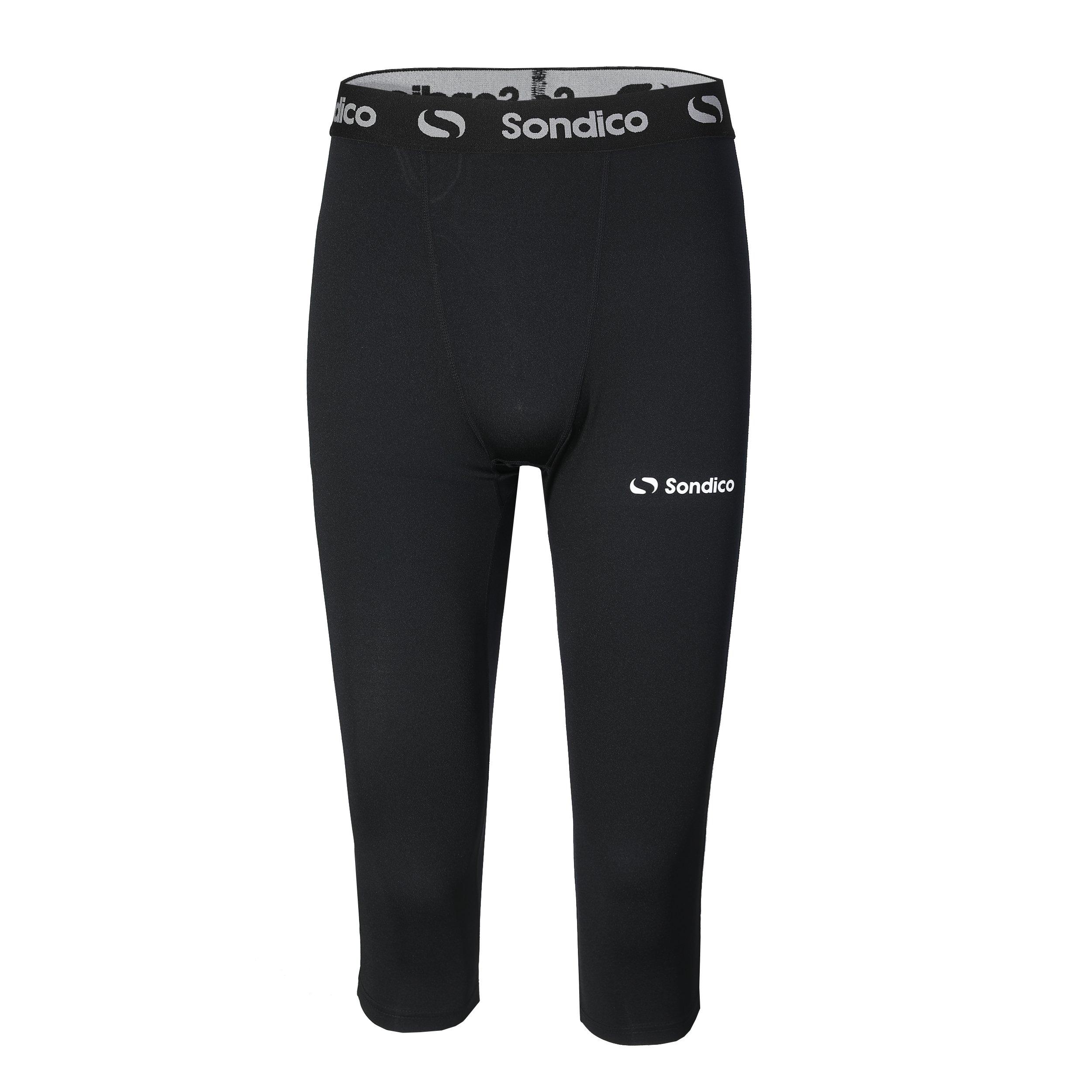 Sondico Mens Core Three Quarter Base Layer Tights Mens (Black) - Sports Direct