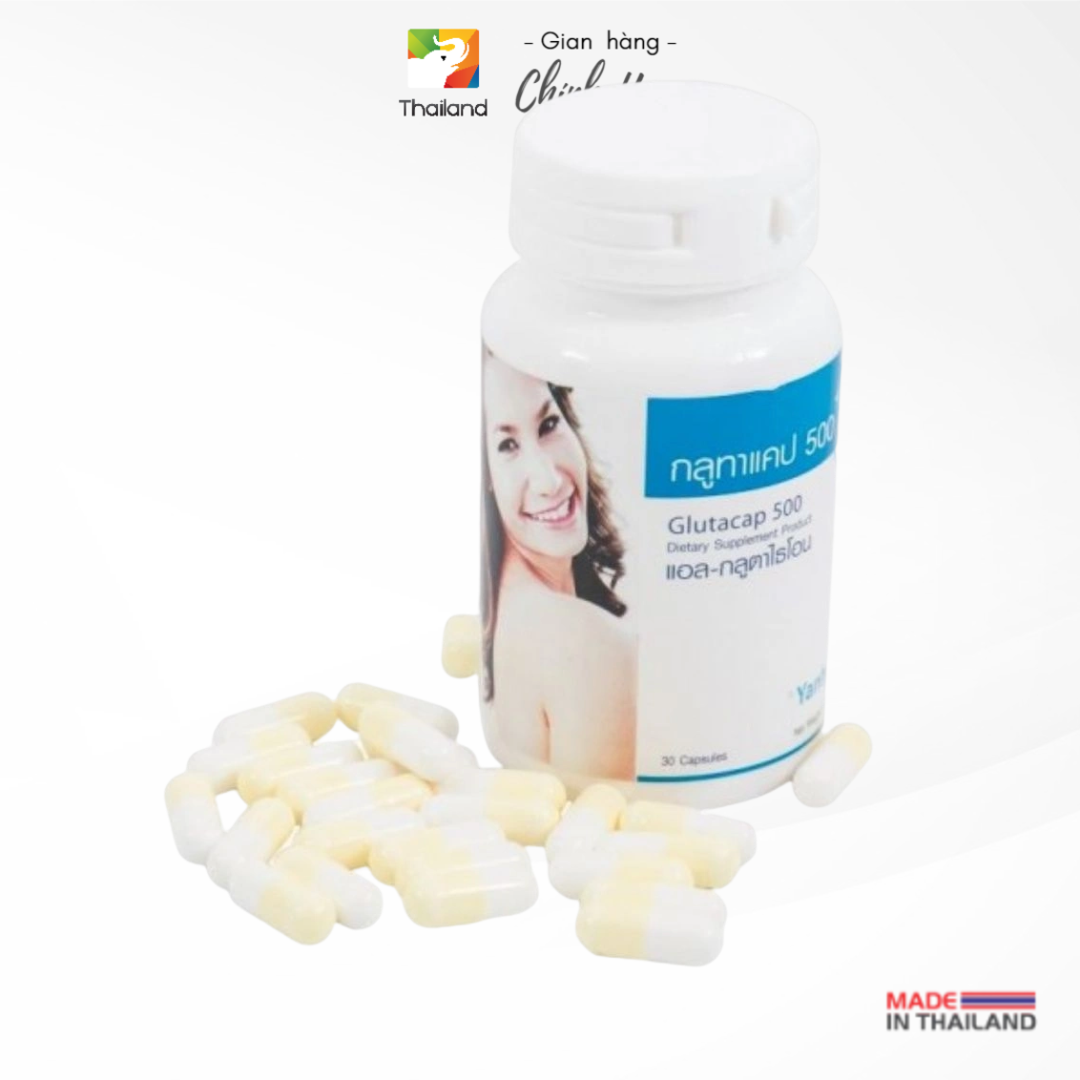 Viên uống trắng da bổ xung glutathion và các vitamin Yanhee Glutacap 500 Thái Lan