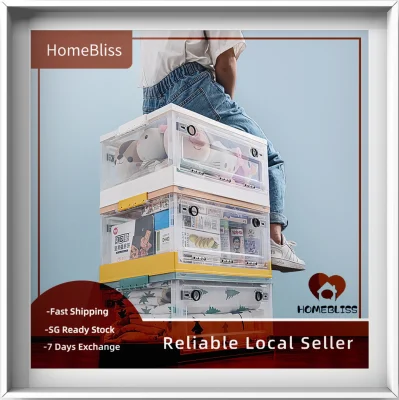 [HomeBliss] Multifunction Stackable Storage Box/ Foldable Organizer/ Big Transparent Storage Box/ Storage Box/ Storage Boxes / Home Organisation