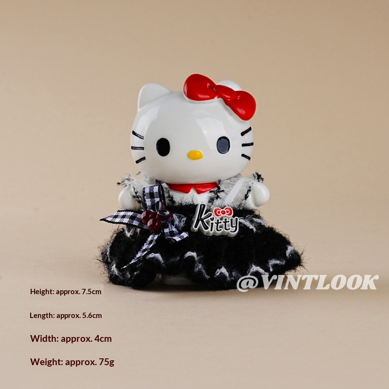 VINTLOOK ตุ๊กตาคิตตี้รูปทรงน่ารักทำจากเรซิน มีชุดเปลี่ยนได้ เหมาะสำหรับตกแต่งโต๊ะทำงานและเป็นของขวัญ ราคา 66 บาท*ส่งฟรี