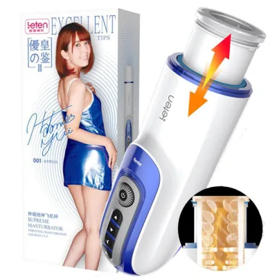 •LCS™- Leten Automatic Telescopic Male Masturbator Electric Piston Thrusting Masturbation Cup Heating Sex Moaning Machine Sex Toys for Men