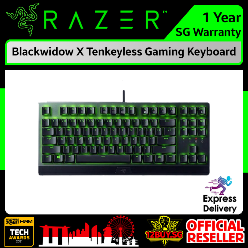 Razer Blackwidow X Tenkeyless Wired Gaming Keyboard 3PM.SG 12BUY.SG 1 Years SG Warranty Express Door Delivery Singapore