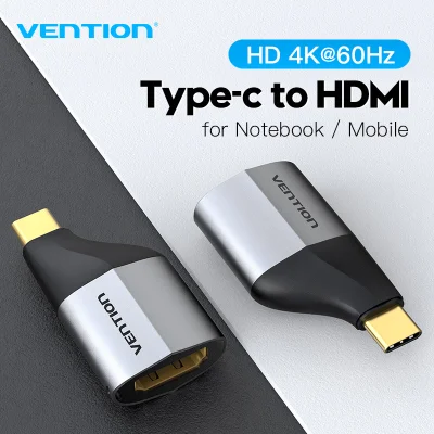 Vention USB Type C HDMI Adapter USB C to HDMI 2.0 Adapter 4K 60Hz UHD Smart Security Chip For MacBook iPad Laptop Samsung Galaxy S10/S9 Huawei Mate 20 P20 Tablet To TV Monitor Type C To HDMI Adapter