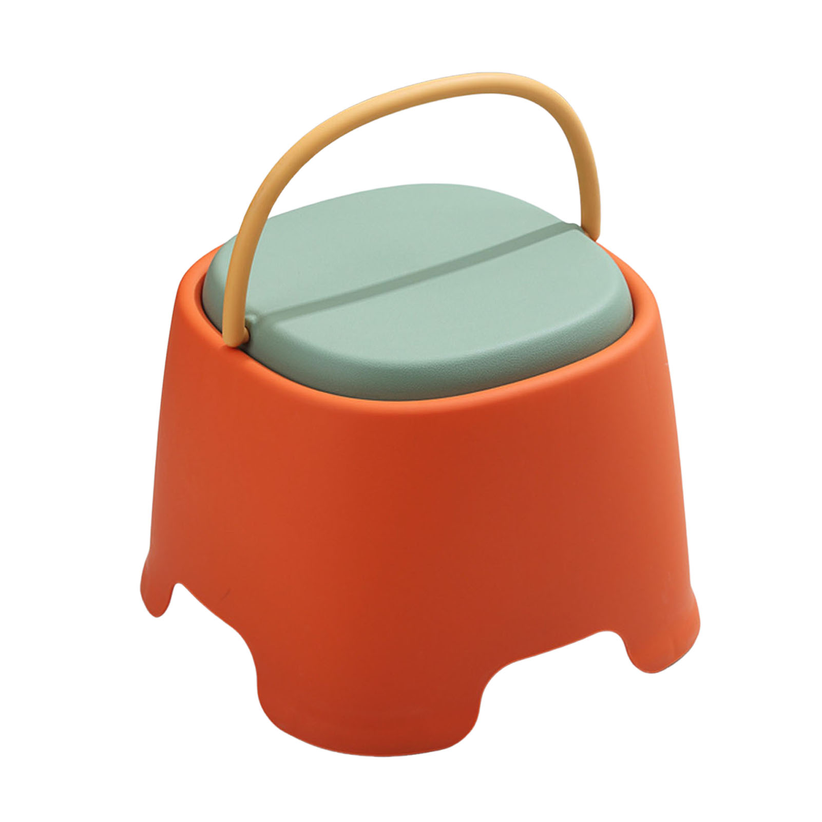 Stackable Stool Portable Stool Kids Low Stool with Handle Stackable Non-slip Lightweight Step Stool for Toddlers Heavy Duty Footstool for Home Bathroom Kindergarten – Durable and Portable Seating - 1