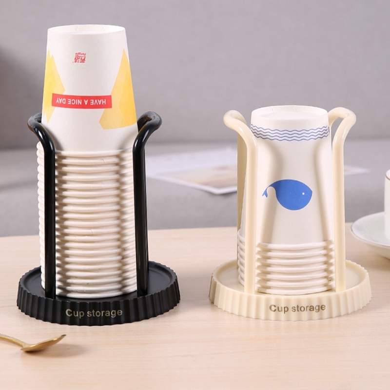 Chén nhà bếp chủ giấy ống rút ly cà phê cốc đựng máy tính để bàn giá trữ cốc cốc gia đình đứng phụ kiện phòng tắm đa năng cup picker Acrylic cup chủ Cốc dùng một lần giá