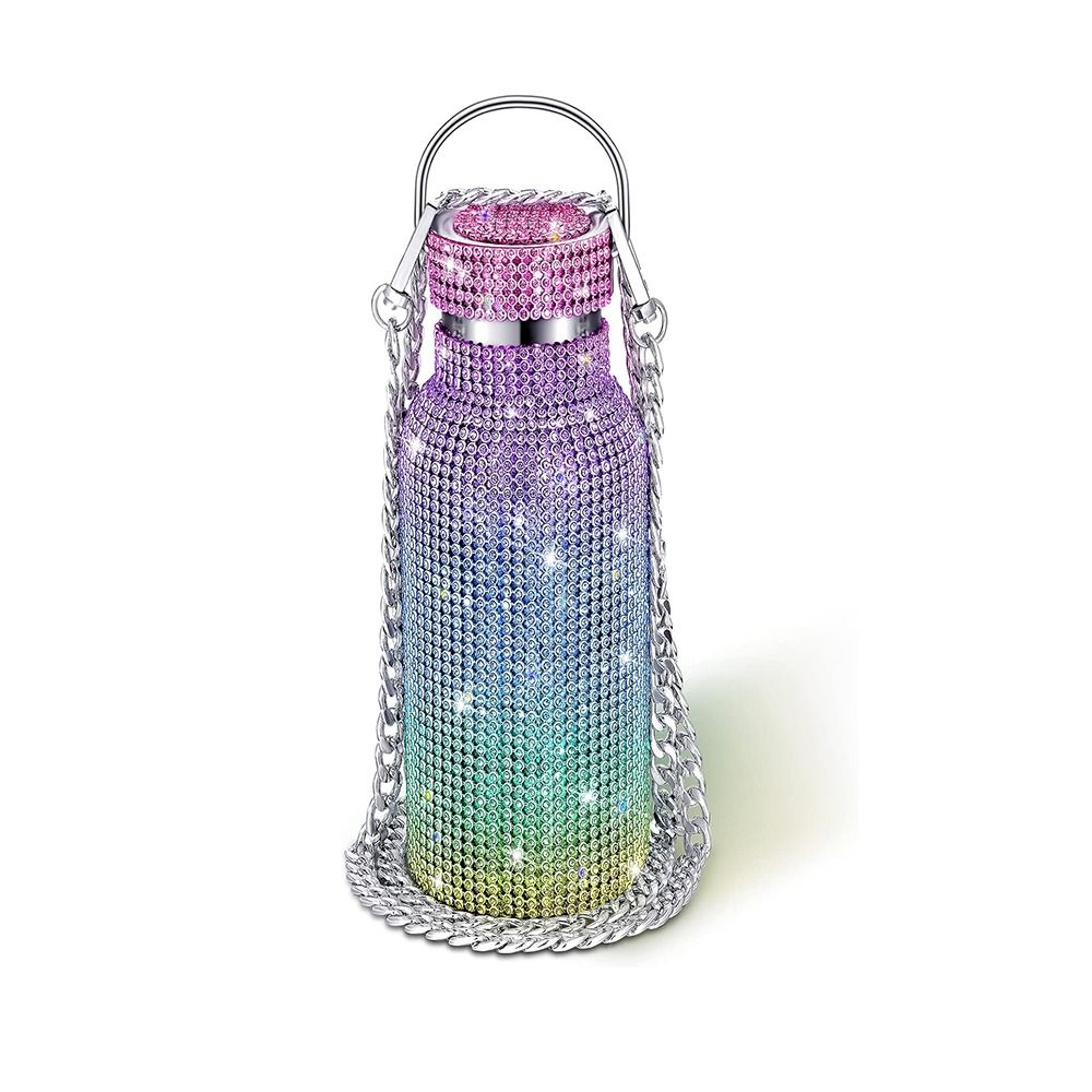 ED Nhiệt Chai Nước Kim cương giả Dây chuyền Thép không gỉ Cốc lấp lánh Bedazzled Chống rò rỉ Bình giữ nhiệt lấp lánh Phụ nữ - 5