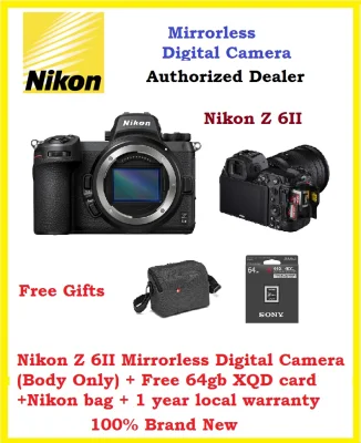 Nikon Z 6II Mirrorless Digital Camera (Body Only) + Free 64gb XQD card +Nikon bag + 1 year local warranty