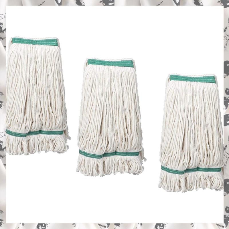 Replacement Mop Heads 3PCS Loop-End Cotton String Mop Head, Refills for Home/Industrial/Commercial Cleaning