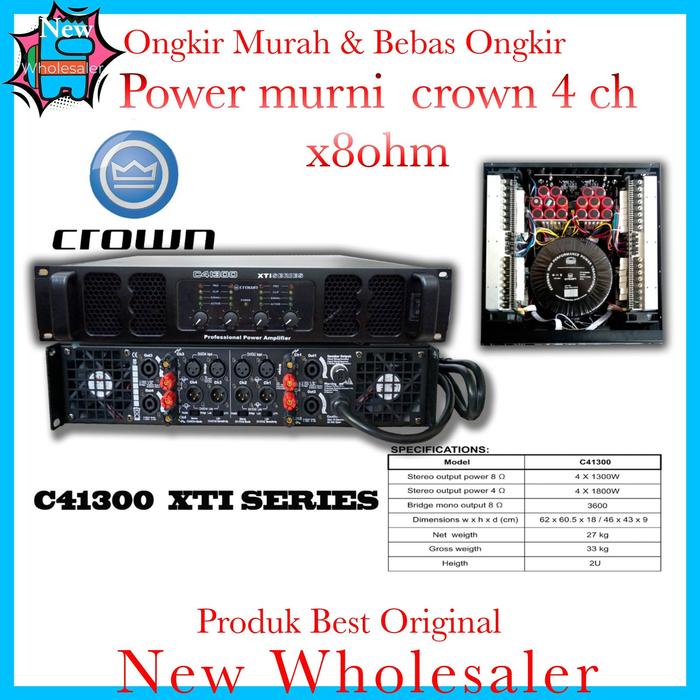 POWER AUDIO SPEAKER CROWN C41300 XTIGONAL 4 CHANNEL 8 OHM GARANSI -PUSYNONE Giá 7,255,000 Đồng*Miễn phí vận chuyển
