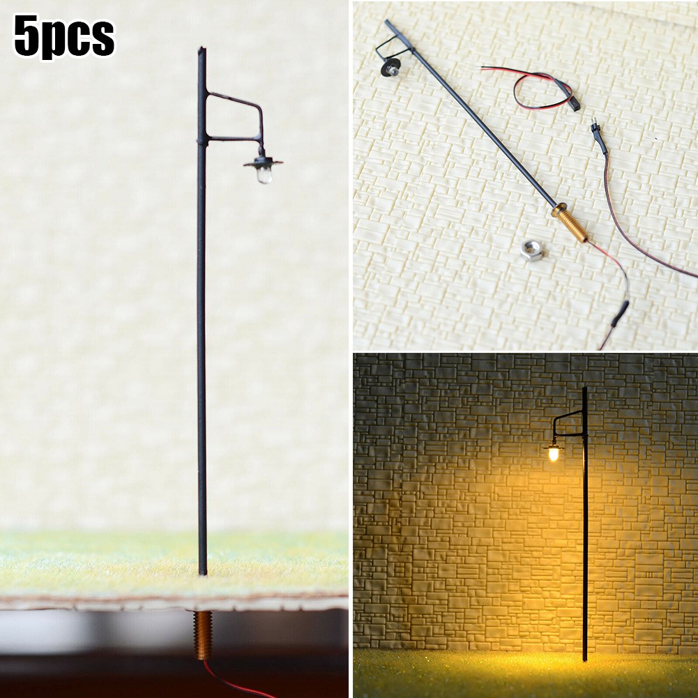 5 đèn hoàn chỉnh ho mô hình ánh sáng OO/ho An toàn 12cm 3V 5 x LED đường phố