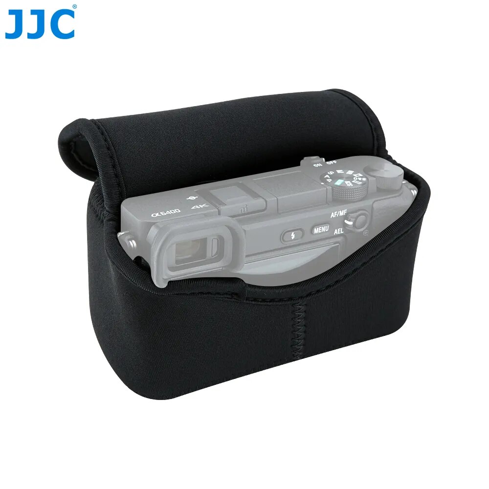 JJC máy ảnh không gương mềm có túi đỡ túi cao su CR trường hợp Đối với Sony ZV E10 A6600 A6500 a6400 A6300 a6100 Canon PowerShot Nikon P7800