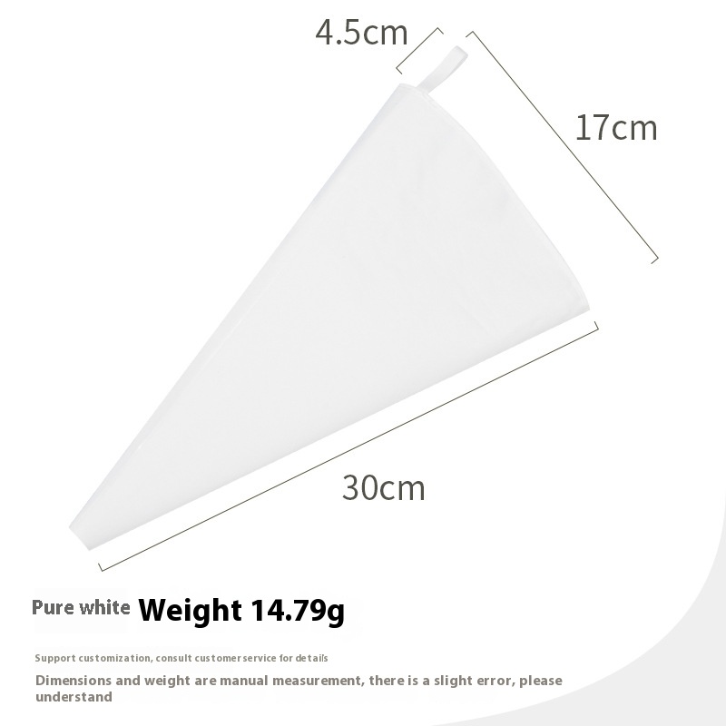 FAWEILIN ถุงใส่ท่อผ้าฝ้ายสีขาวบริสุทธิ์ครีมนำกลับมาใช้ใหม่ได้10 12นิ้ว DIY baking TOOL ราคา 18 บาท*ส่งฟรี