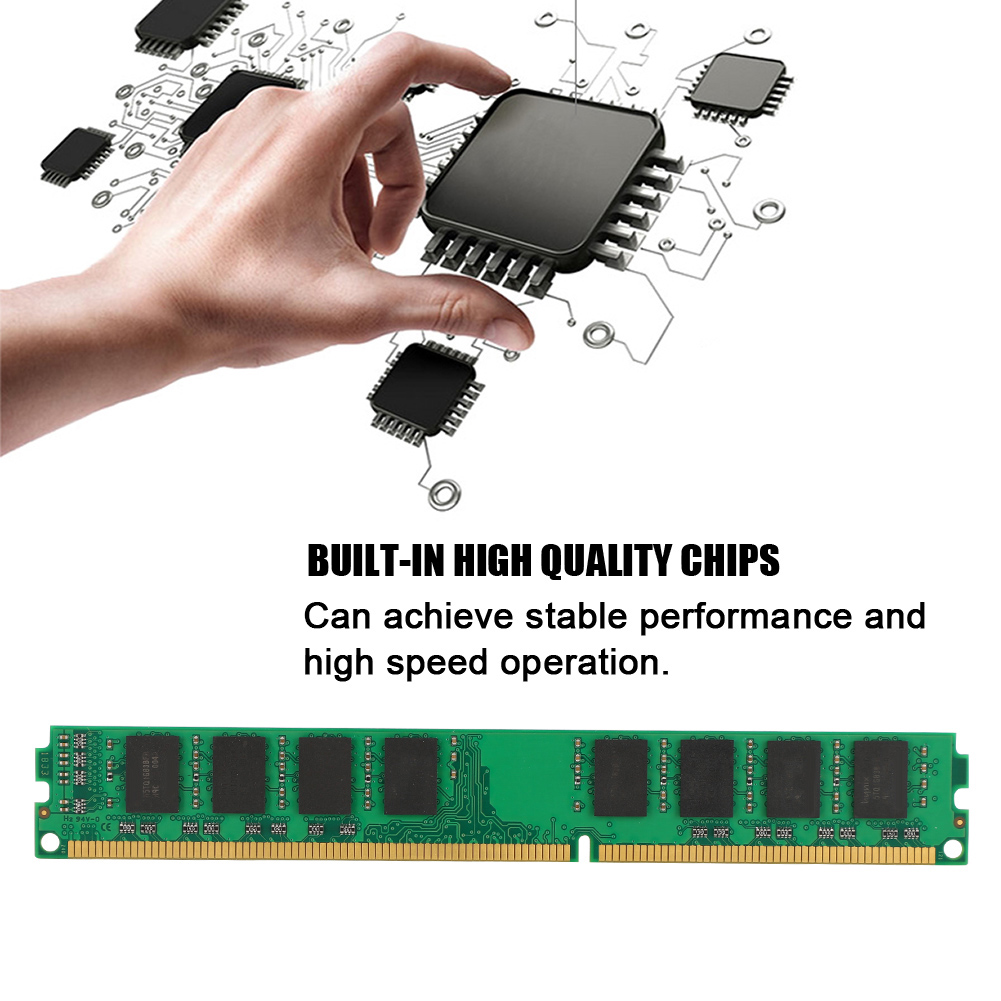 Garosa Máy Tính Để Bàn Bộ Nhớ RAM Chip Chất Lượng RAM Tốc Độ Cao Tránh Ăn Mòn Cho Máy Tính Để Bàn Cho Bo Mạch Chủ AMD Giá 218,000 Đồng*Miễn phí vận chuyển