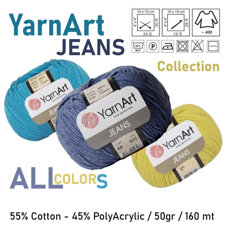 Len YarnArt Jeans nhập khẩu Thổ Nhĩ Kì (Bảng 1: 01-59)