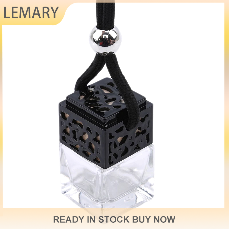 Lemary [2023 mới bán chạy thời trang] chai thủy tinh rỗng Nước hoa treo xe gương chiếu hậu trang trí làm thơm không khí cho máy khuếch tán tinh dầu hương thơm xe tạo kiểu