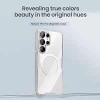Nillkin Sang Trọng Mềm Silicone MagSafe Ốp Lưng Cho Samsung Galaxy S25 Ultra Ốp Lưng Trong Suốt TPU + PC Silicone Trong Suốt Chống Sốc Ốp Lưng