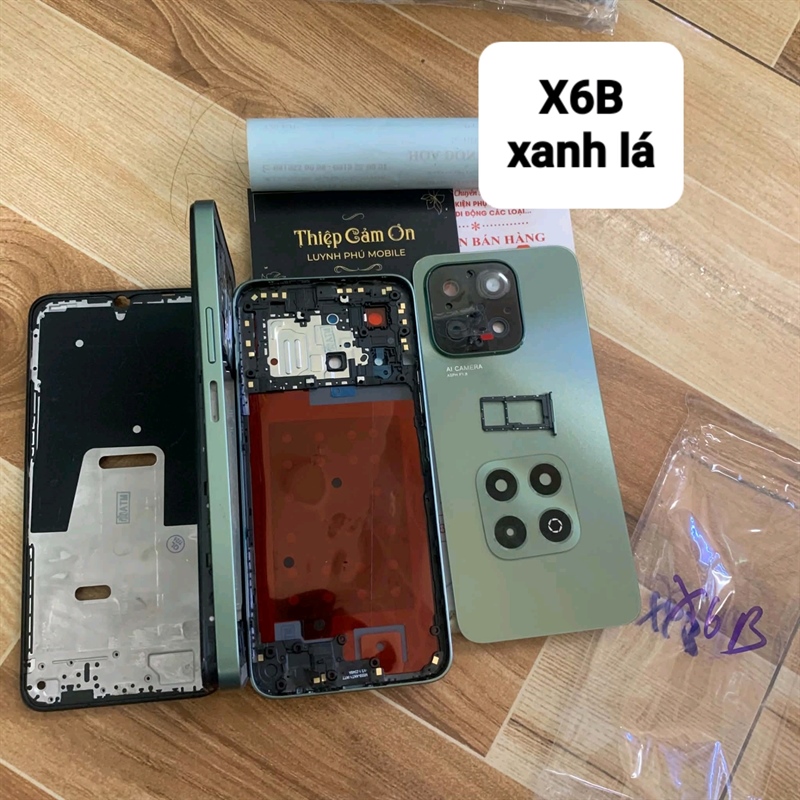 Vỏ honor X6B có khay sim kính camera