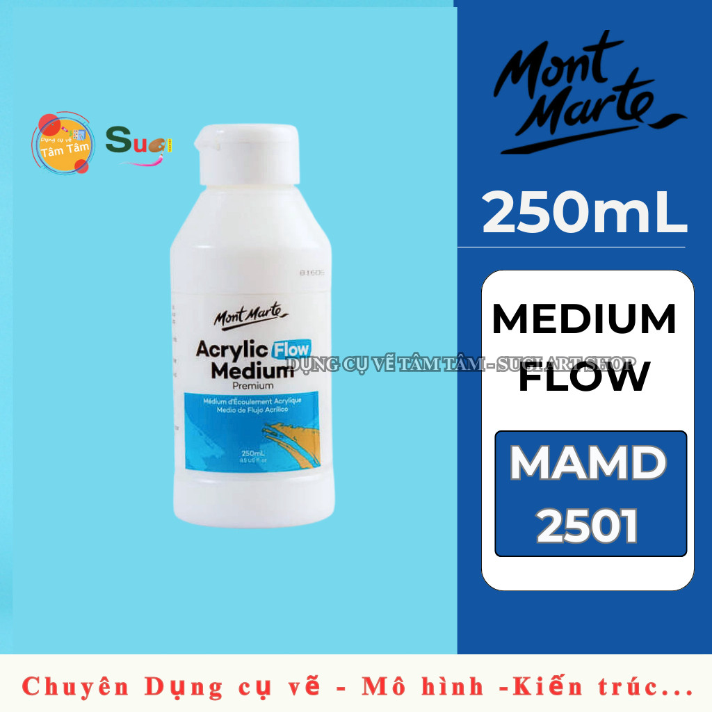 Dung môi làm mượt màu Acrylic - Mont Marte Acrylic Flow Medium Premium dung tích 250ml / 500ml [ Tâm