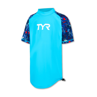 Áo bơi tay ngắn chống nắng TYR Tiki Junior Short Sleeve Rashguard thumbnail
