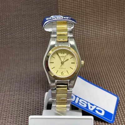 [Original] Casio LTP-1253SG-9A Gold Dial Two Tone Gold Stainless Steel Analog Ladies Watch