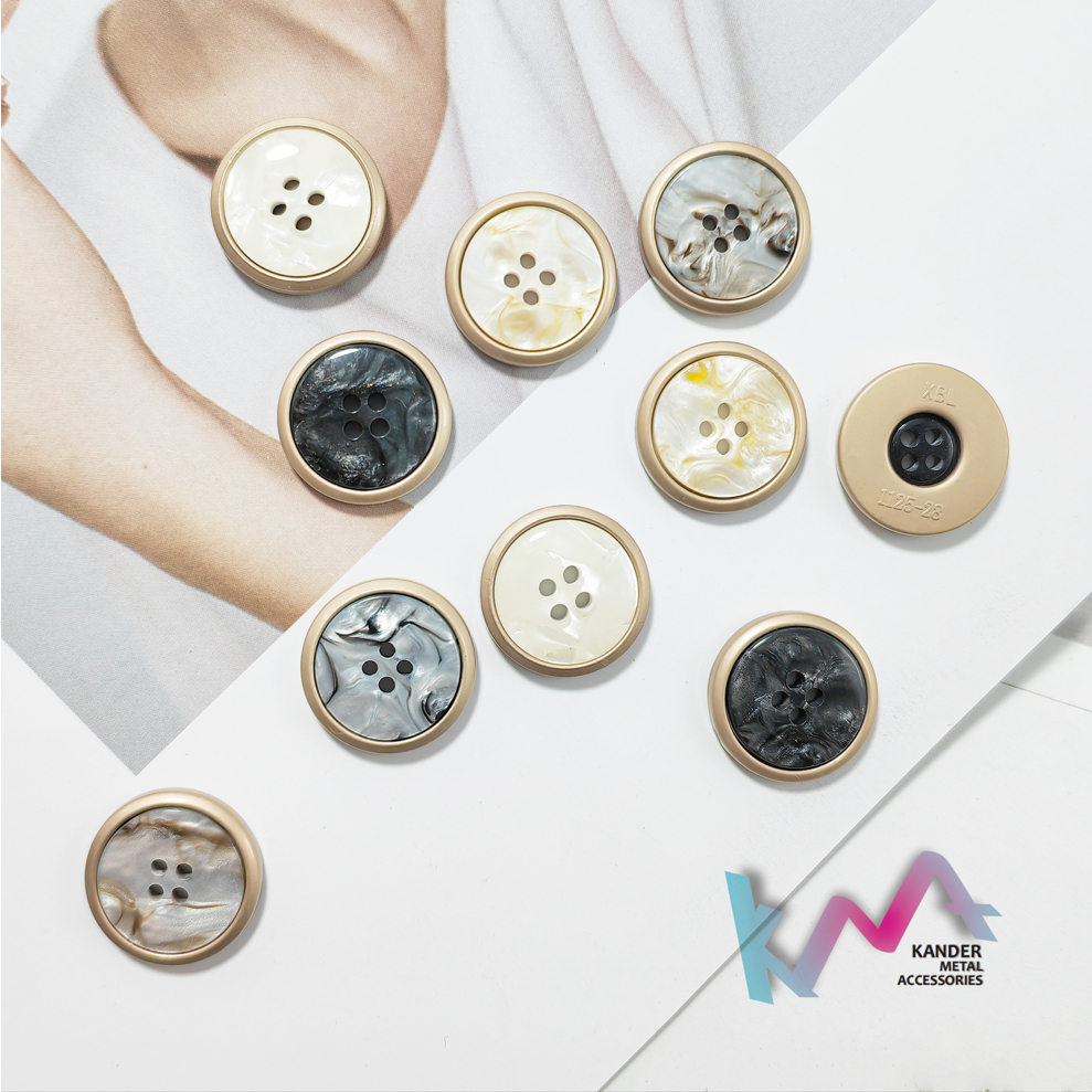 KANDER Alloy Resin Button Kancing Hias Kemeja Gamis XJ-12