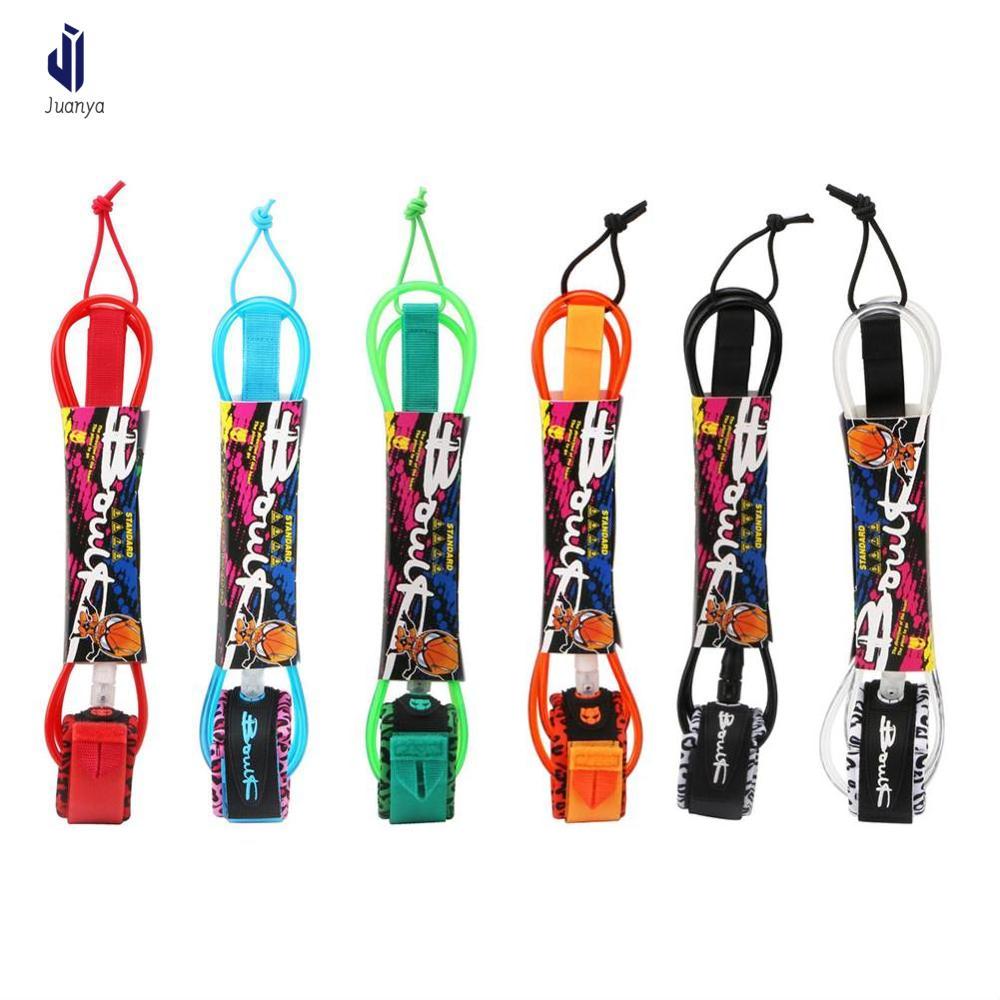 Qiaolis 6-12ft Surf Leg Rope Surf Leash Surfboard Leash 7mm TPU Inflatable Paddle Board Longboard SUP Foot Rope