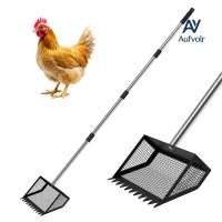 Chicken Poop Scooper10″ Scooper Head&amp 62-Inch Long Handle for Efficient Cleaning of for Sand Chicken Droppings Scoop