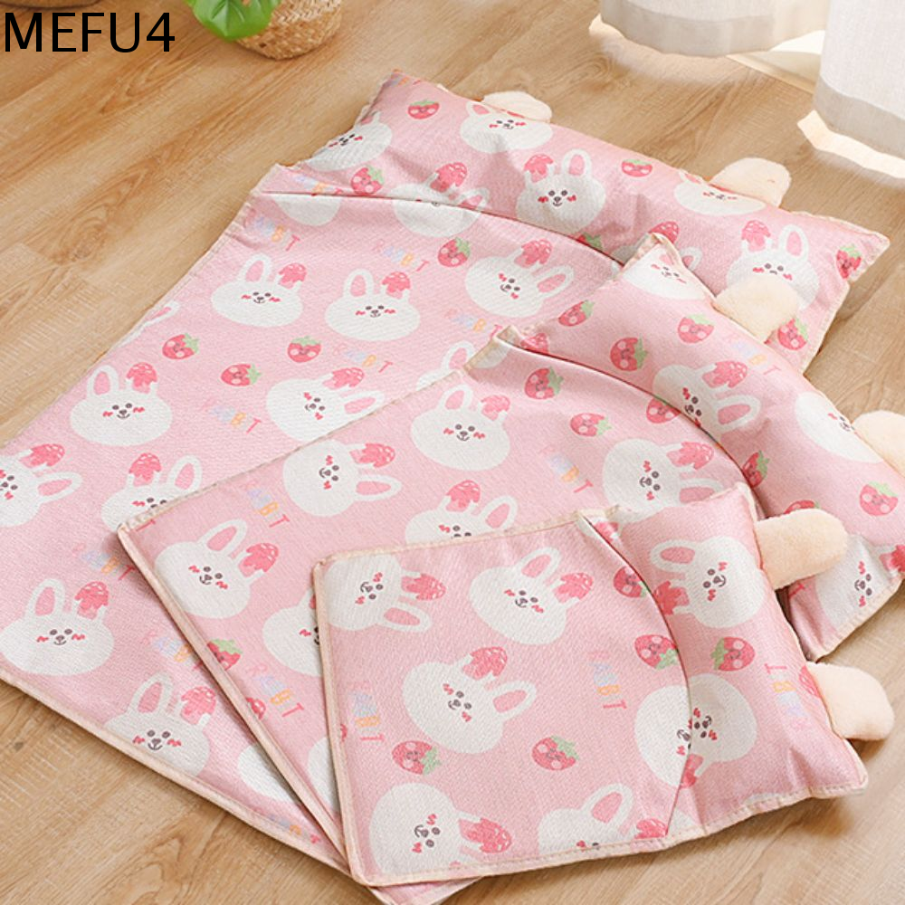 MEFU4 Lụa lạnh Thảm làm mát cho thú cưng Chống trầy xước Mẫu Hoạt Hình Đệm làm mát cho thú cưng Tấm làm mát Thoáng khí Thảm cho chó Sử dụng mùa hè