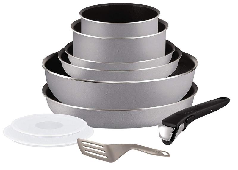 Tefal Ingenio 5 Essential Gray Set 10 Pieces - All Cooktops except induction ( Ready Stock ) Singapore