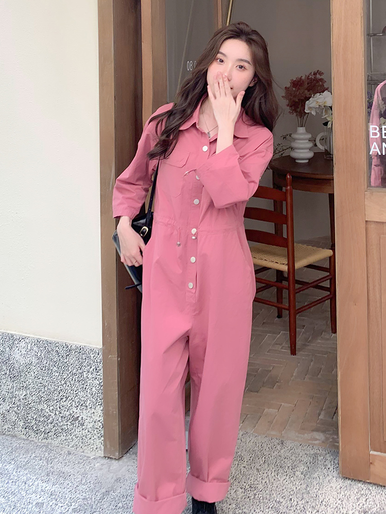 Shop Pink Loose Jumpsuit with great discounts and prices online