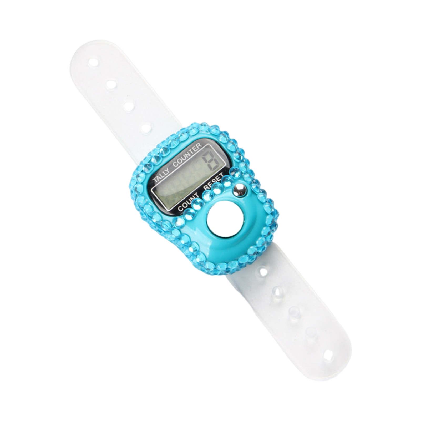 Aixuexi Portable Tally Ring Rhinestone Counter Ring Rhinestone Portable Hand Tally Counter Lightweight Manual Clicker with Lcd Display Resettable Mini Digital Counting Tool for Events Inventory Sports - 1