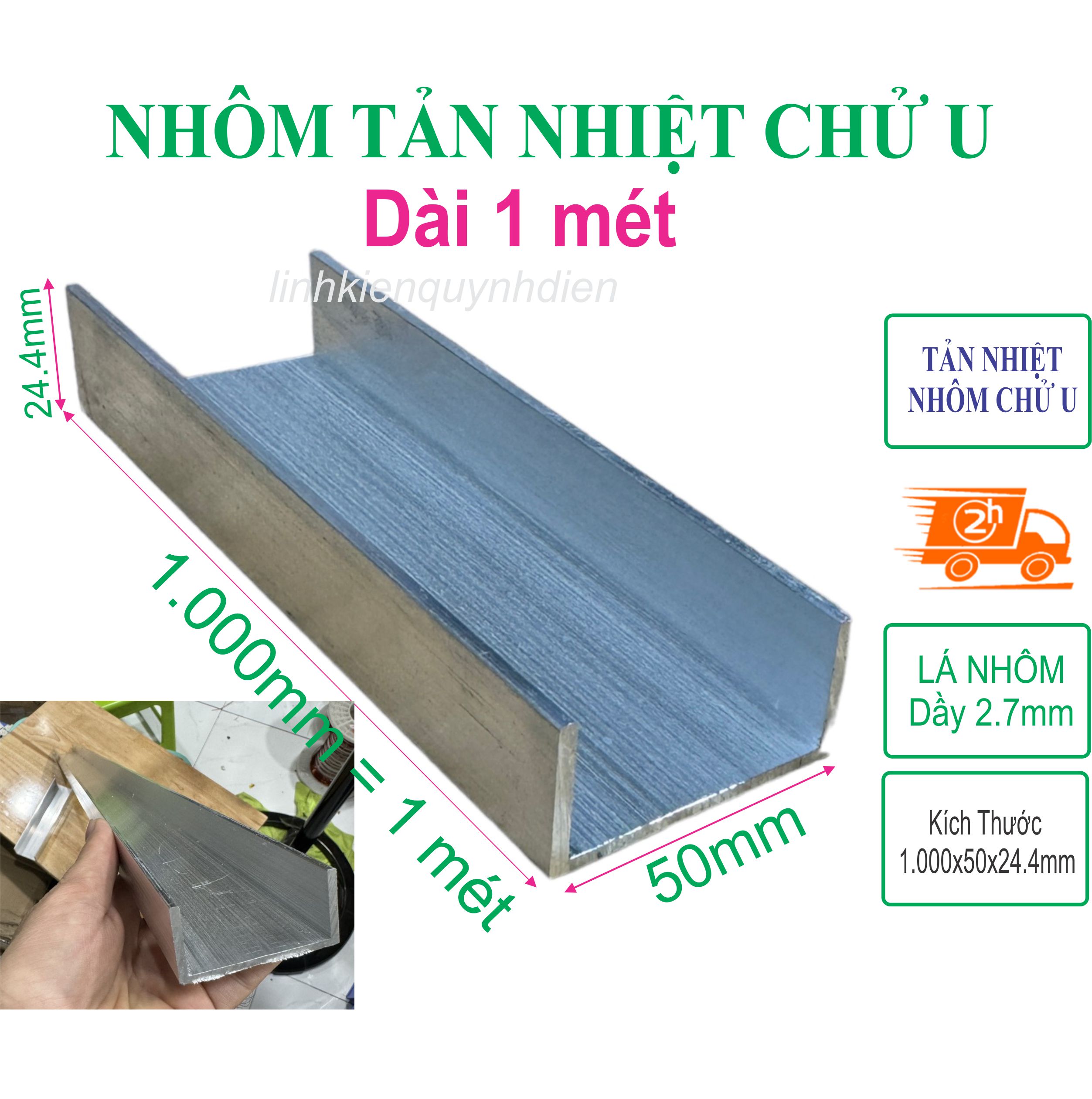 U-Shaped Aluminum Heat Sink 1 Meter Long [1,000mm] - Linhkienquynhdien Giá 217,000 Đồng*Miễn phí vận chuyển