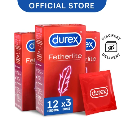 [Bundle of 3] Durex Fetherlite Condoms Thin for Greater Sensitivity 12s