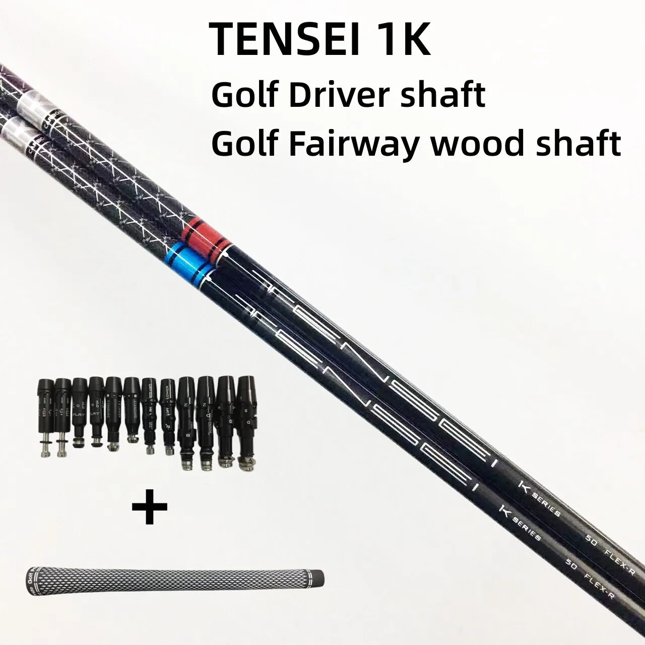 New tensei Pro Red/Blue 1K 50 Golf trình điều khiển trục gỗ trục SR / R / S Flex trục than chì Miễn phí lắp ráp tay áo và grip
