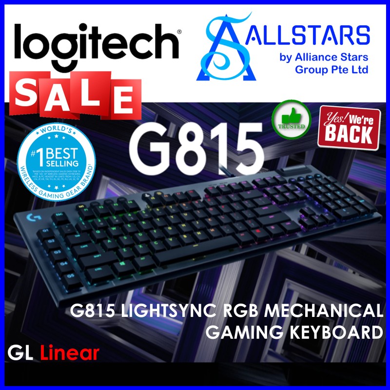 (ALLSTARS : We are Back / Gaming PROMO) Logitech G815 Mechanical Keyboard (LINEAR) (920-009223) (Warranty 2years with Local Distributor BanLeong) Singapore
