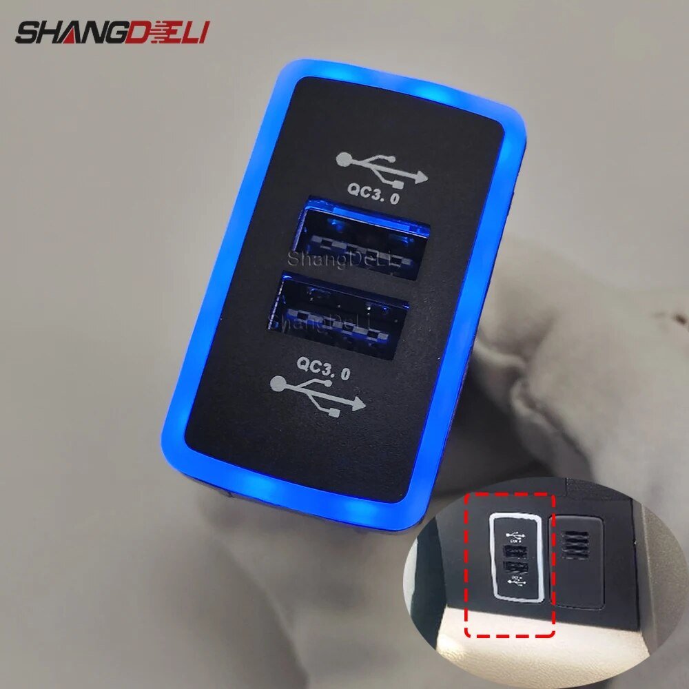 Quick car charger socket 12v/24v usb charging outlet power adapter for honda crv odyssey civic fit 2008 - 2013 accessories