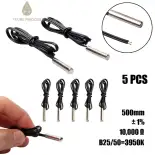 5xntc 10kohm 1% 3435 đầu dò xi lanh cảm biến nhiệt độ Nhiệt Điện trở dây 0.5M