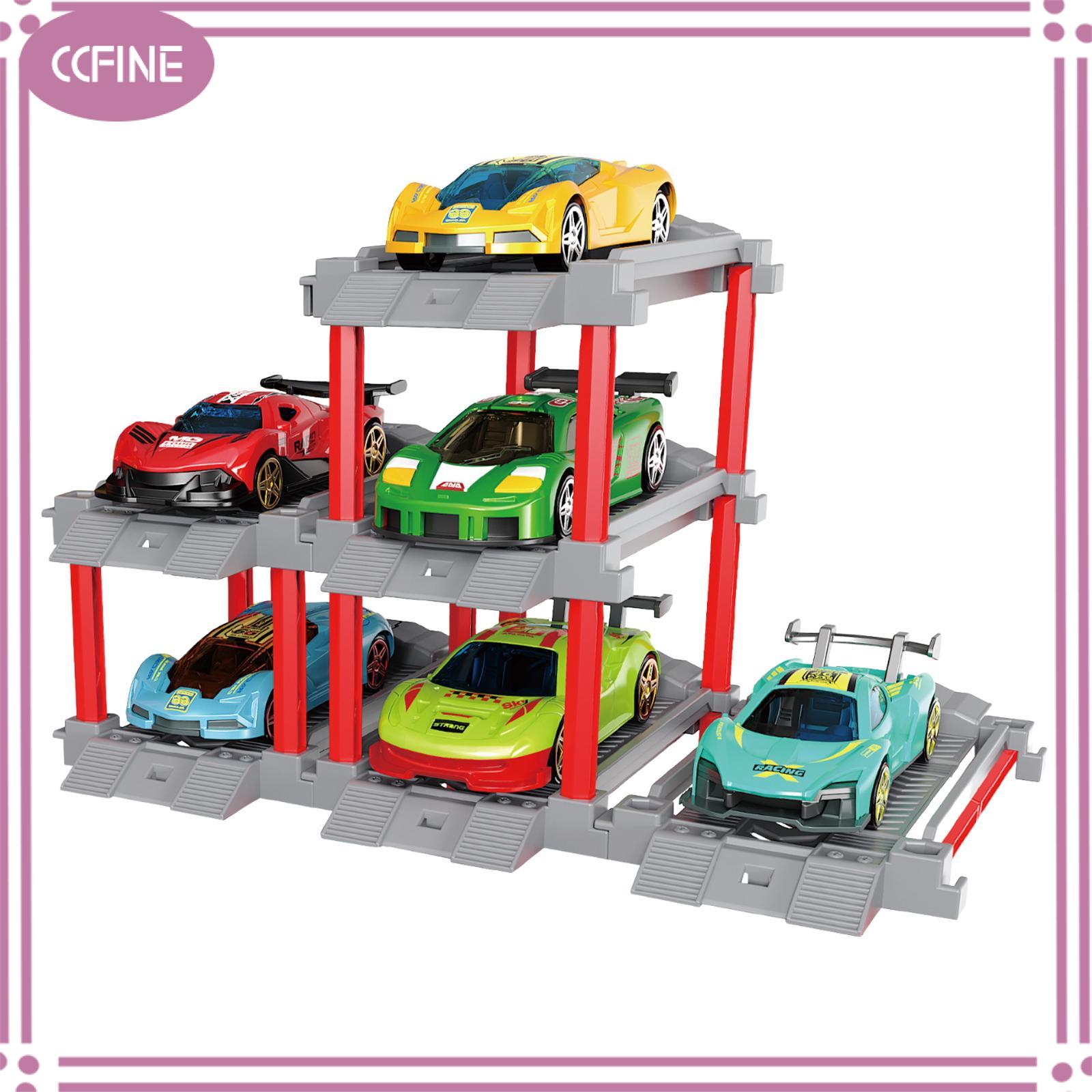 CCfine 1/64 Quy Mô Mầm Non Xe đồ chơi trò chơi Xe Bộ đồ chơi Vui Vẻ Phát Triển Giáo Dục Nhà Để Xe Playset Cho Trẻ Em quà tặng yêu thích cho bữa tiệc