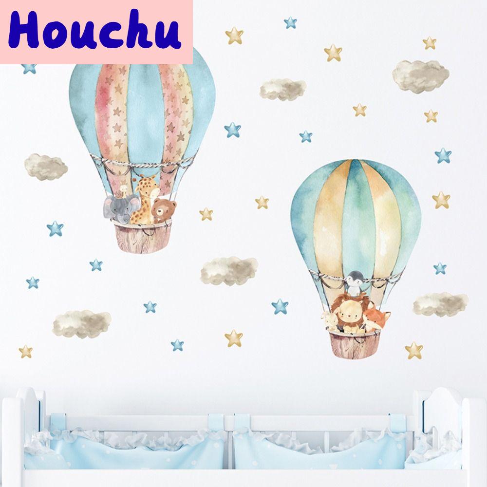 HOUCHU สีน้ำสีฟ้า ง่ายต่อการใช้ สำหรับผนัง ตกแต่งห้องเด็ก ดีไอวาย การวัดความสูง สัตว์สัตว์สัตว์ สติ๊กเกอร์ติดผนัง สติ๊กเกอร์ติดผนัง ศิลปะจิตรกรรมฝาผนังศิลปะ สติกเกอร์ห้องเลี้ยงเด็ก ราคา 138 บาท*ส่งฟรี