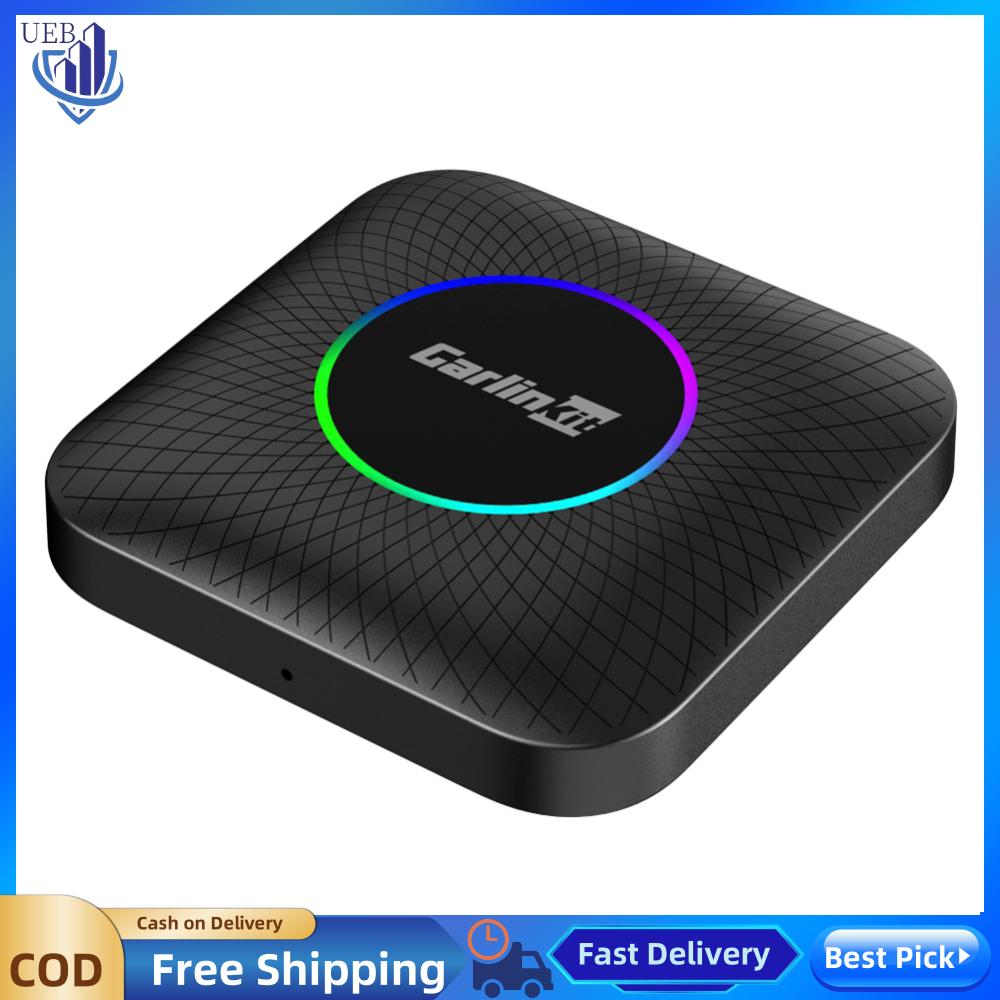 [Ueb Wholesale Center]Wireless Carplay Android Auto Ai Tv Box Bluetooth Ai Box Plus Android 13.0 8 + 128Gb/4 + 64Gb Qcm 8-Core 6125 Cpu ราคา 6,399 บาท*ส่งฟรี