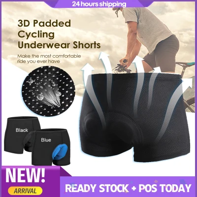 【SG SELLER】Premium Cycling Shorts Underwear Tights Anti-Scratch Bike Pants 3D Gel Padded Riding Bicycle Singapore for Men