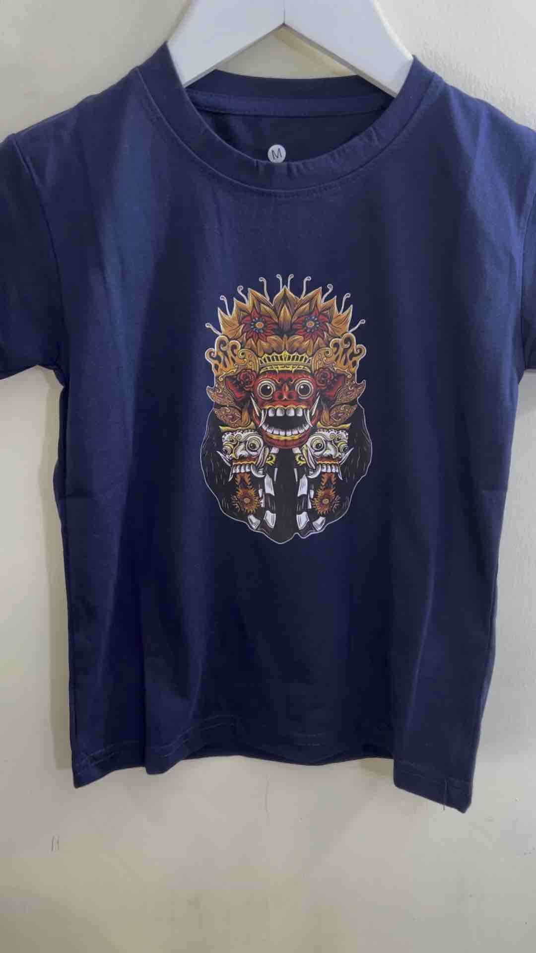 KAOS ATASAN ANAK USIA 1-12TAHUN BAHAN KATUN COMBED SABLON BARONG TIGA MUKA