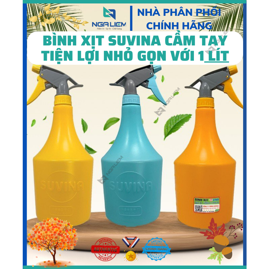 Bình xịt tay tưới cây 1 Lít Suvina - Công nghệ Nhật Bản [Hàng chính hãng] [CHỌN MÀU GHI CHÚ ĐẶT HÀNG]