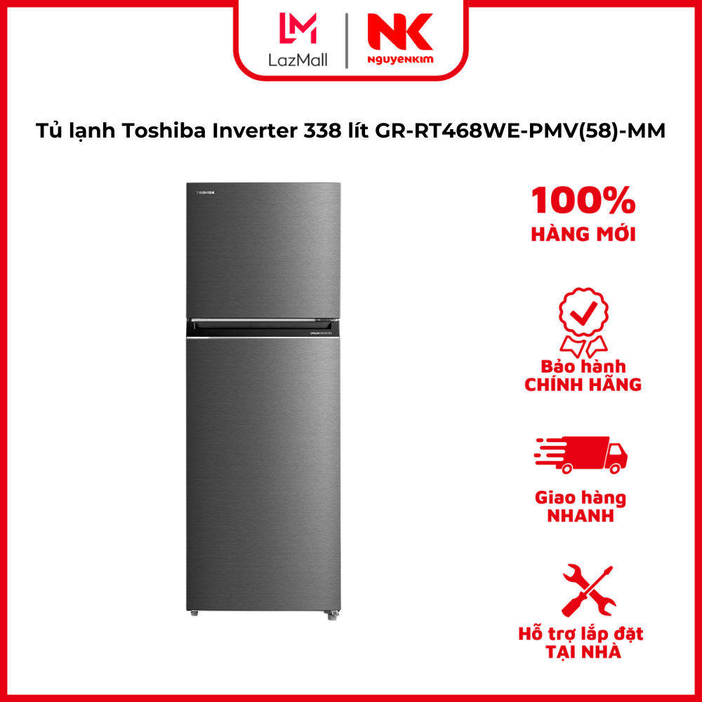 Tủ lạnh Toshiba Inverter 338 lít GR-RT468WE-PMV(58)-MM