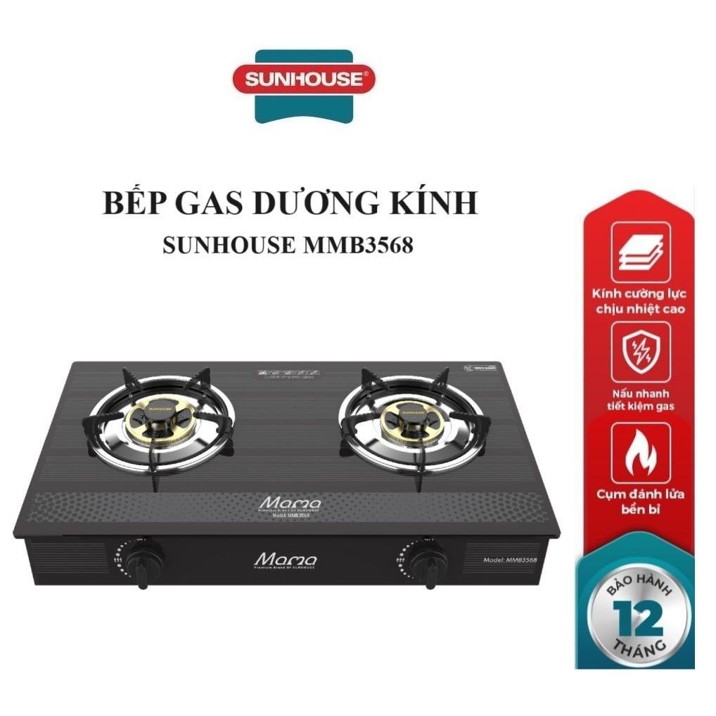 Bếp gas dương kính sunhouse mama mmb3568