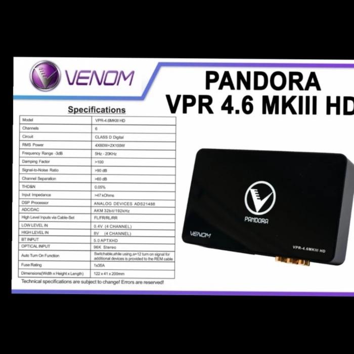 PROMO PROCESSOR VENOM PANDORA VPR4.6 MK111 +SOKET PNP - SHOP ELMER Harga  8,770,000 Ringgit*Penghantaran Percuma