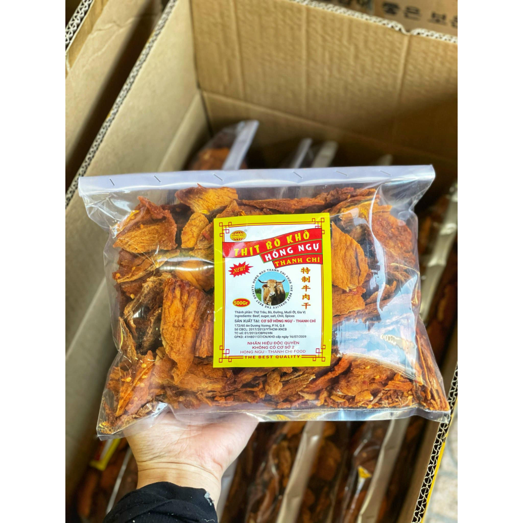 Khô Bò Vụn Giòn Hồng Ngự Thanh Trì 500Gr Hàng Chính Hãng