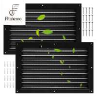 For Indoor Outdoor Garage Compatible 2 Pcs 8″ X 12″ Attic Vent Metal Shed Louver Vent Grille Gable Vent with Screen Mesh