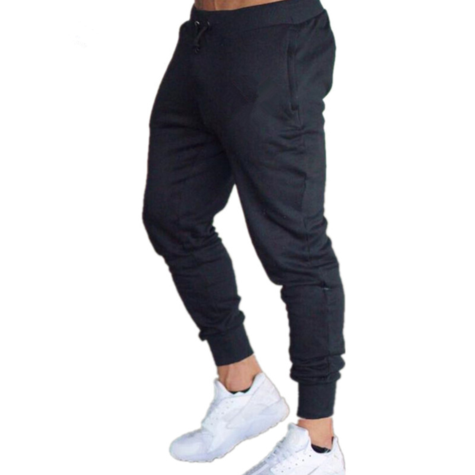 UHH Slim Fit Pants Leg Shaping Pants Men's Slim Fit Sweatpants with Drawstring Waist Elastic Mid-rise Joggers Breathable Soft Fabric Ankle-banded Gym Trousers with Pockets – Comfortable Casual for Asia - 2